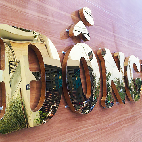Gáy Chân Chữ Inox 201 Vàng Gương