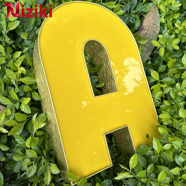 Gáy Nhôm Uốn Chữ 1 Gờ Màu Vàng Xước