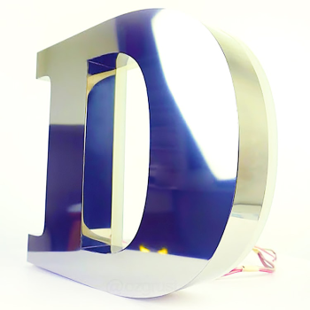 Gáy Chân Chữ Inox 201 Bạc Gương