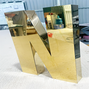 Gáy Chân Chữ Inox 201 Vàng Gương