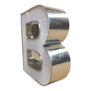 Gáy Nhôm Uốn Chữ 1 Gờ Màu Bạc Gương