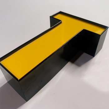 Gáy Nhôm Uốn Chữ 1 Gờ Màu Đen