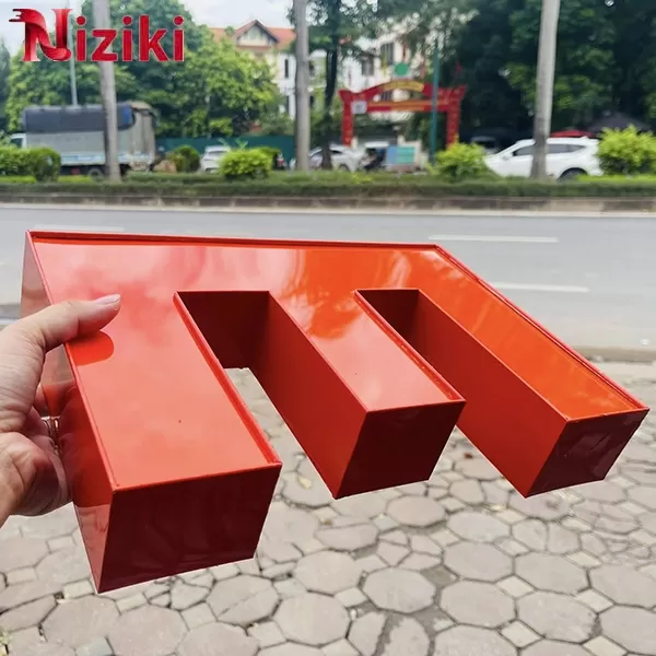 Gáy Nhôm Uốn Chữ 1 Gờ Màu Đỏ