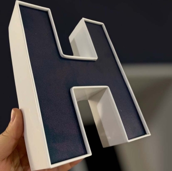 Gáy Nhôm Uốn Chữ 1 Gờ Màu Trắng