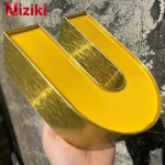 Gáy Nhôm Uốn Chữ 1 Gờ Màu Vàng Xước