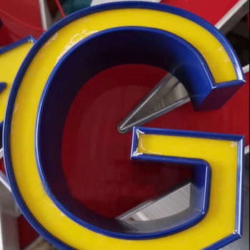 Gáy Nhôm Uốn Chữ 1 Gờ Màu Xanh Dương