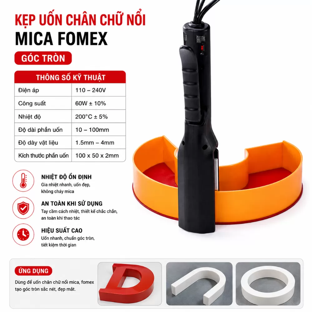 Kẹp góc tròn