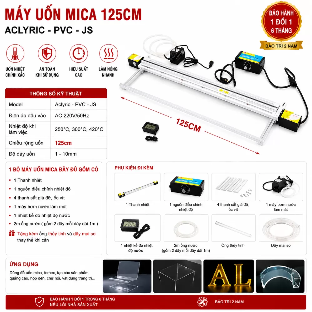 Máy uốn 125cm công suất 1500w